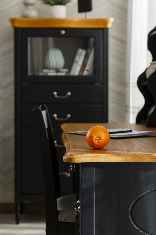 Сервант чёрный Айно №4