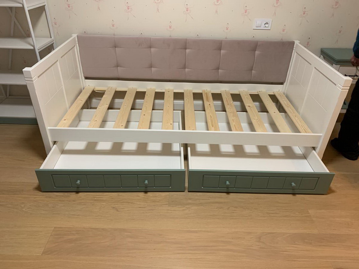 Тахта Дания №3 мягкая 900х2000 с ящиками