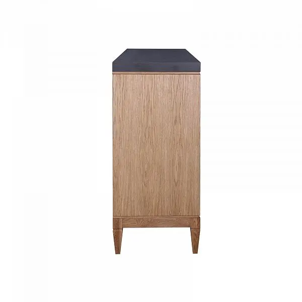 (5.2.5) Комод массив дуба Фокстрот 440B рельеф (дуб натуральный/бетон)