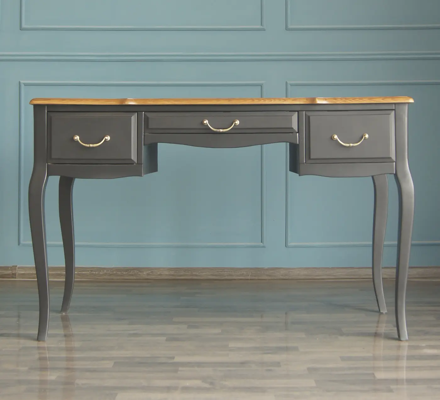 Стол письменный с 3 ящиками "Leontina Black