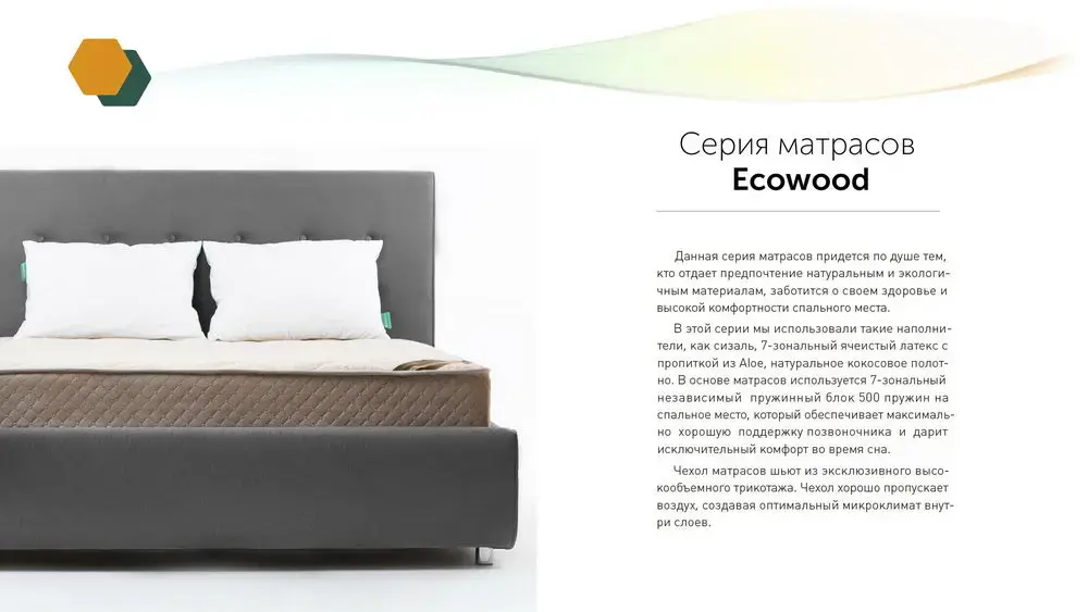 Матрас Ecowood Aloe Sandwich 1200*2000
