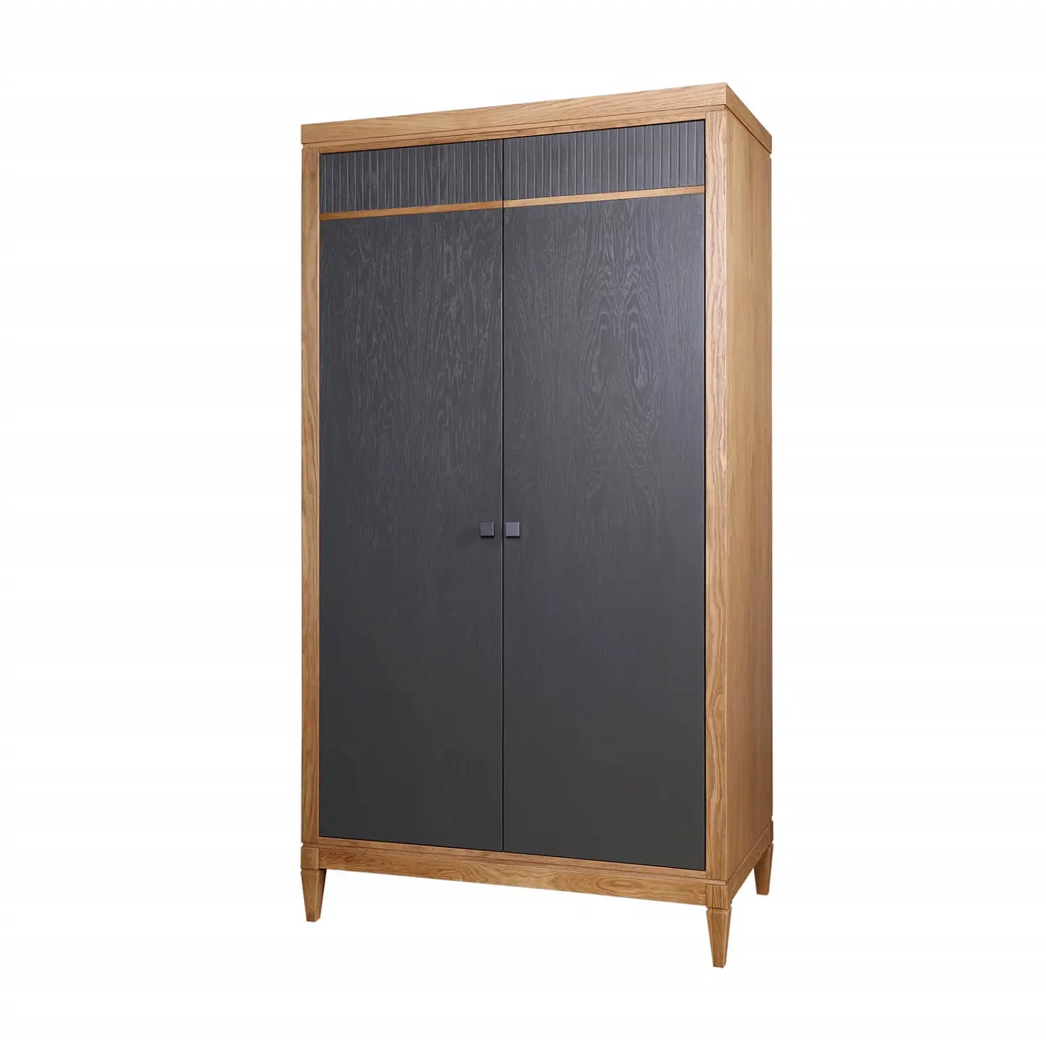 (5.1.3) Шкаф для одежды массив дуба "Фокстрот" 22C (дуб натуральный/бетон/дуб натуральный)