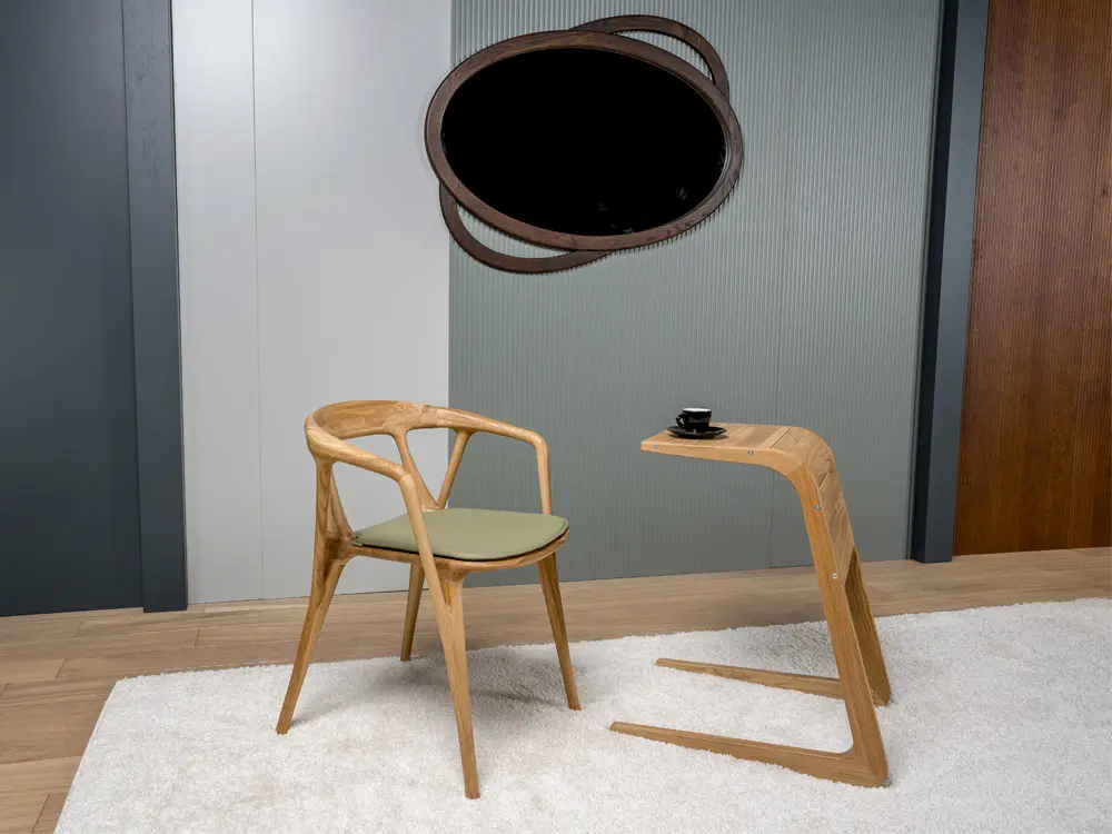 Стул из дуба Винара мягкий кожа