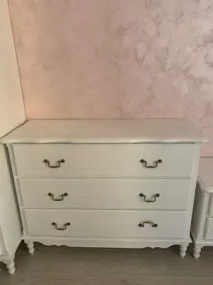 Комод с 3 ящиками белый Верден