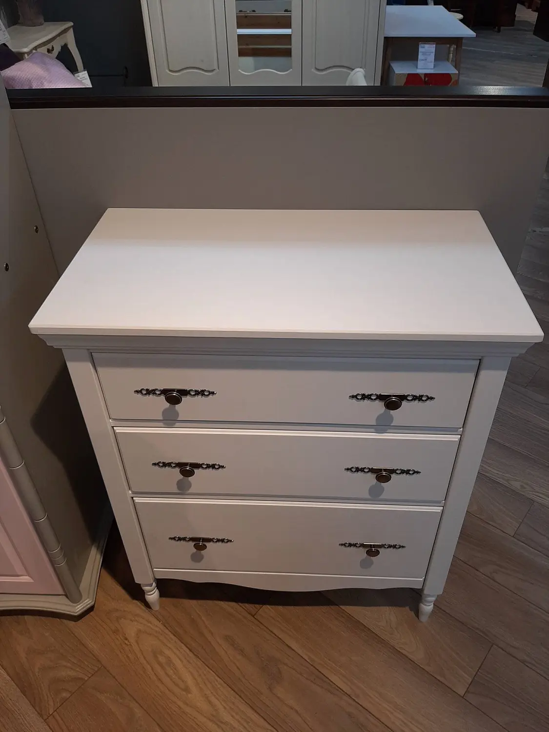 Комод 3 ящика белый Айно № 7 (выставочный образец)