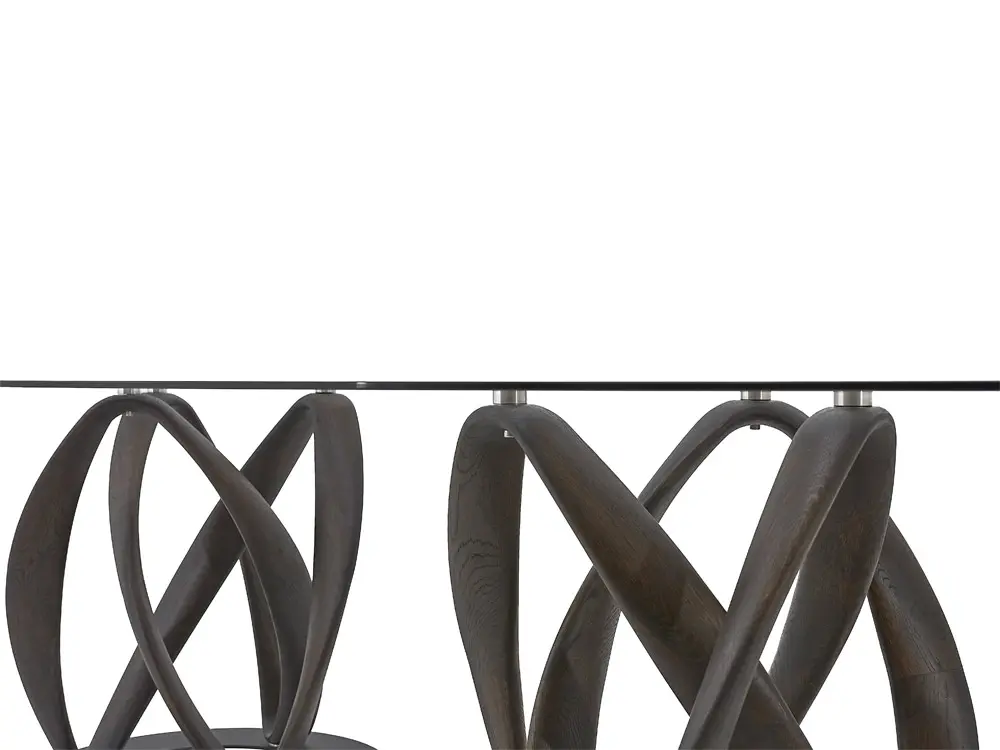 Стол Инфинити овальный стекло двойной 2800