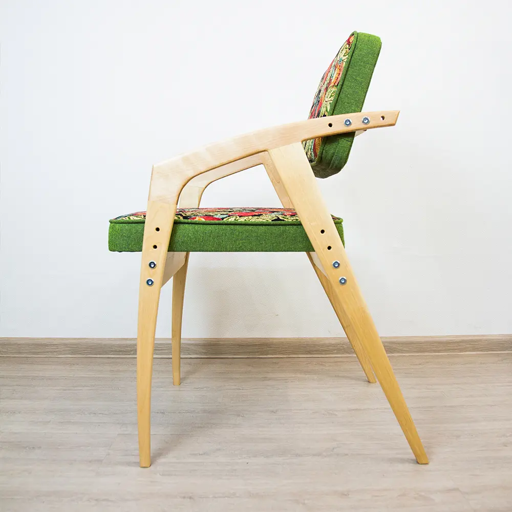 Стул Rabbit Wood Бруно гобелен Гранаты+рогожка Олива