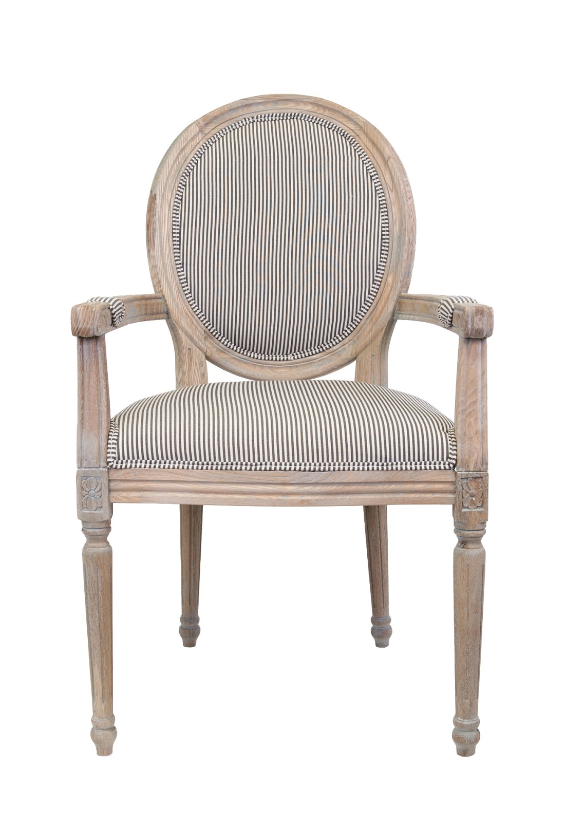 Мягкий стул с подлокотниками Diella Pinstripe