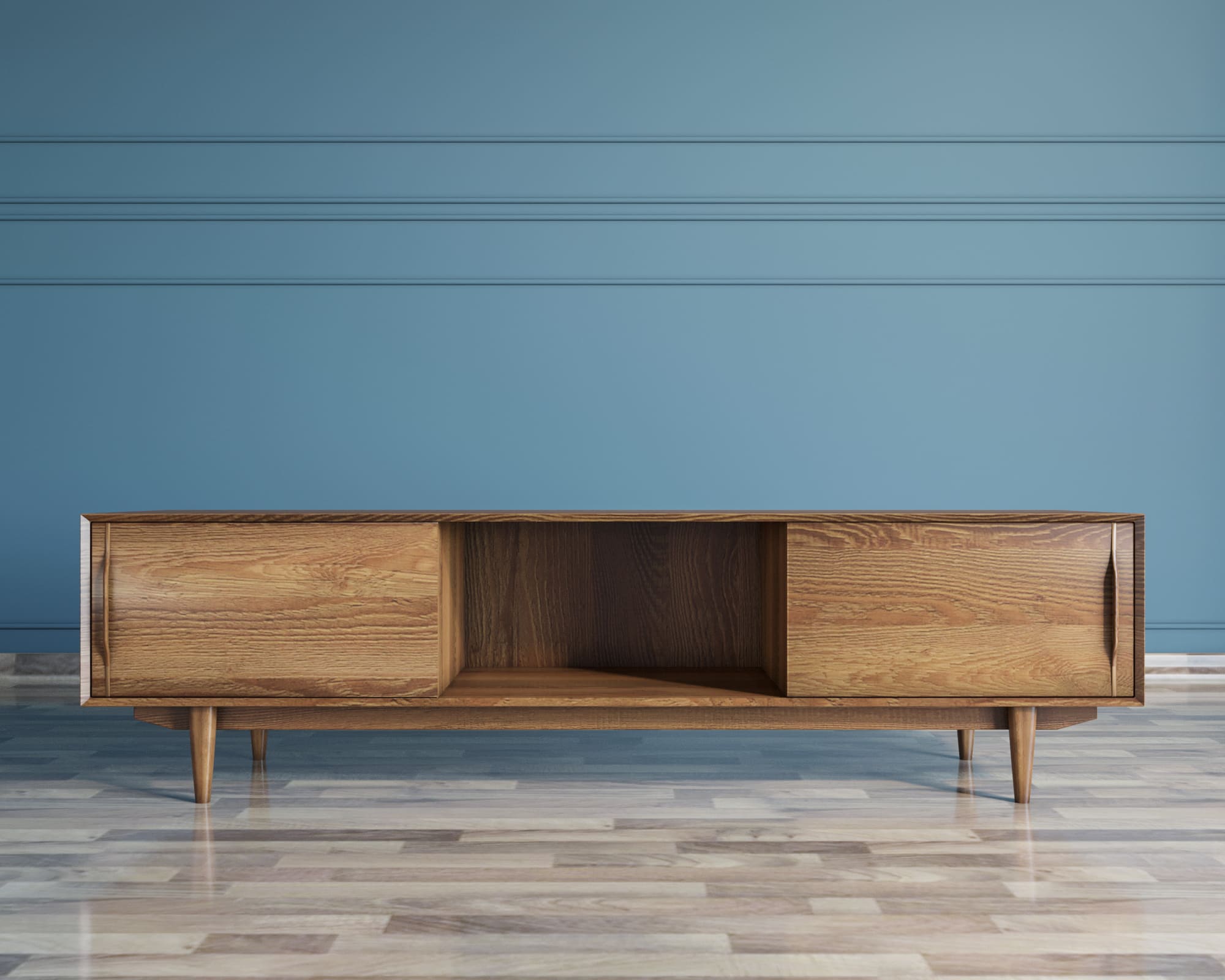 Консоль из дерева в Скандинавском стиле под TV "Bruni"