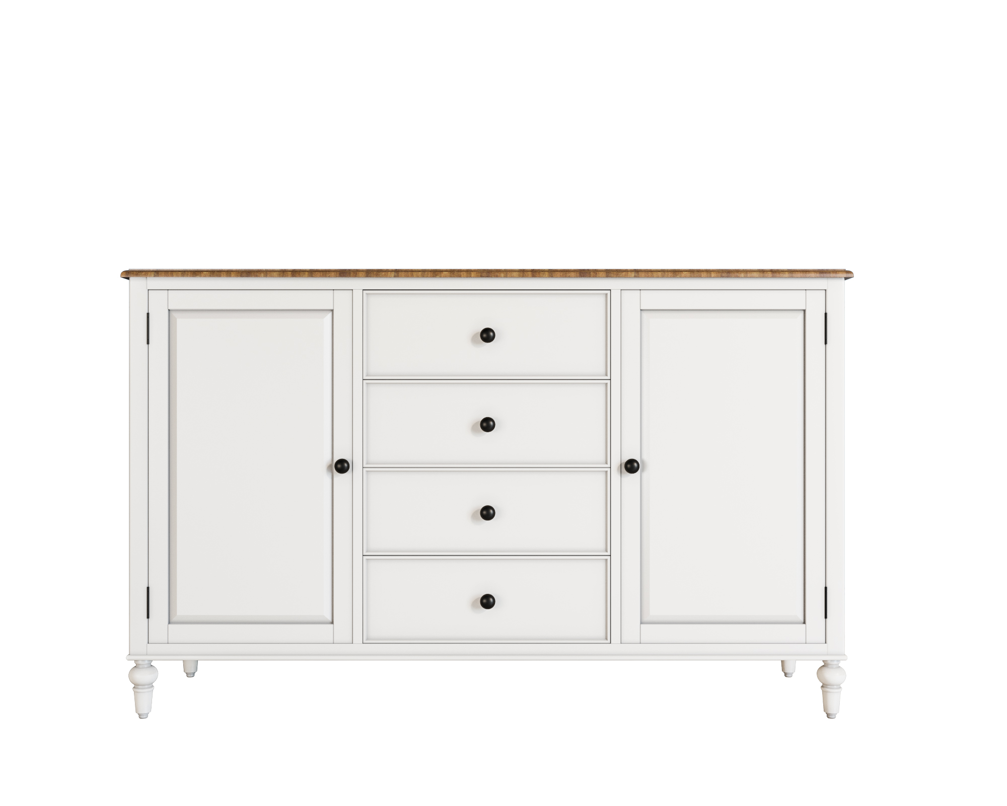 Большой комод с 4 ящиками белый "Odri"