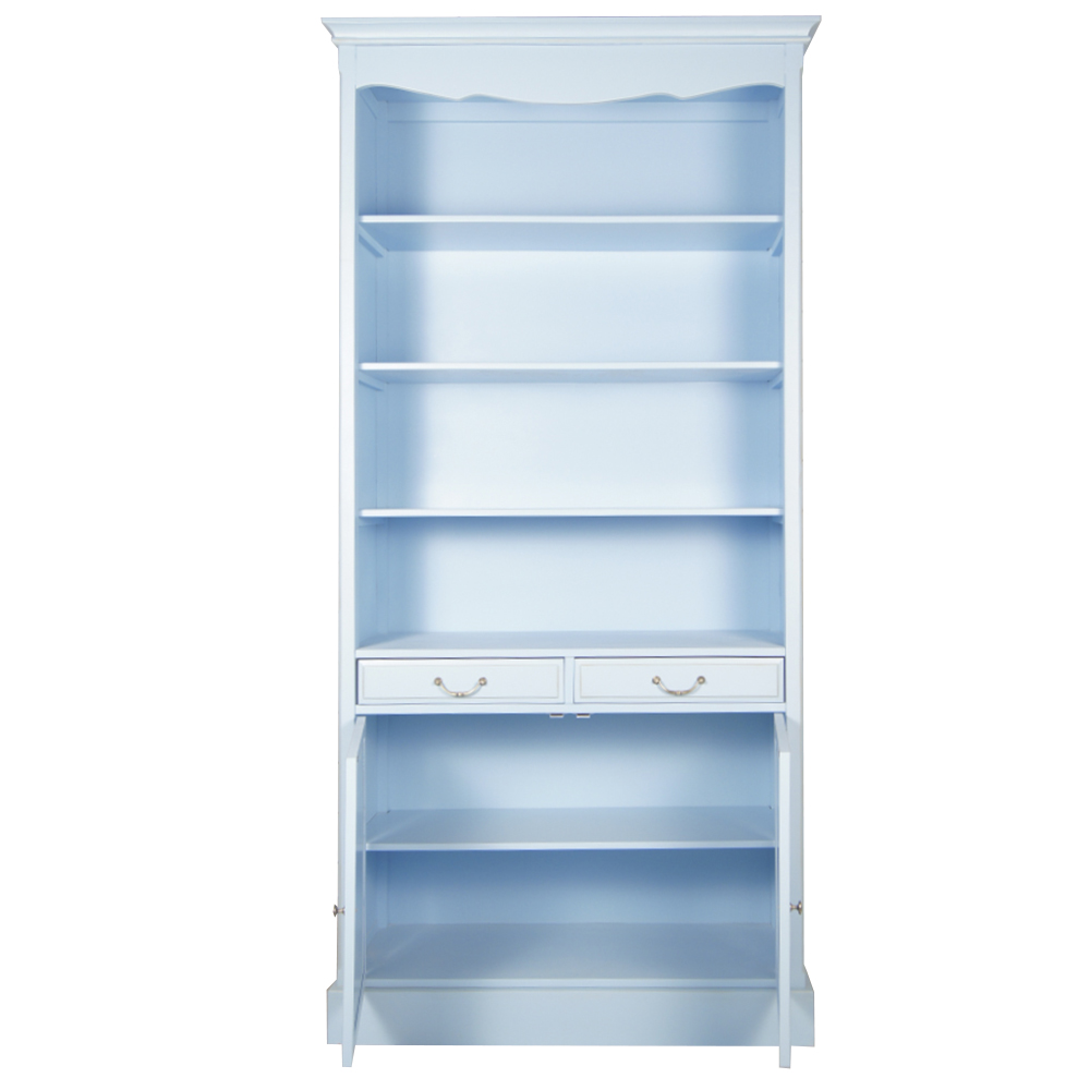 Книжный шкаф с 2 ящиками "Leontina Blue"