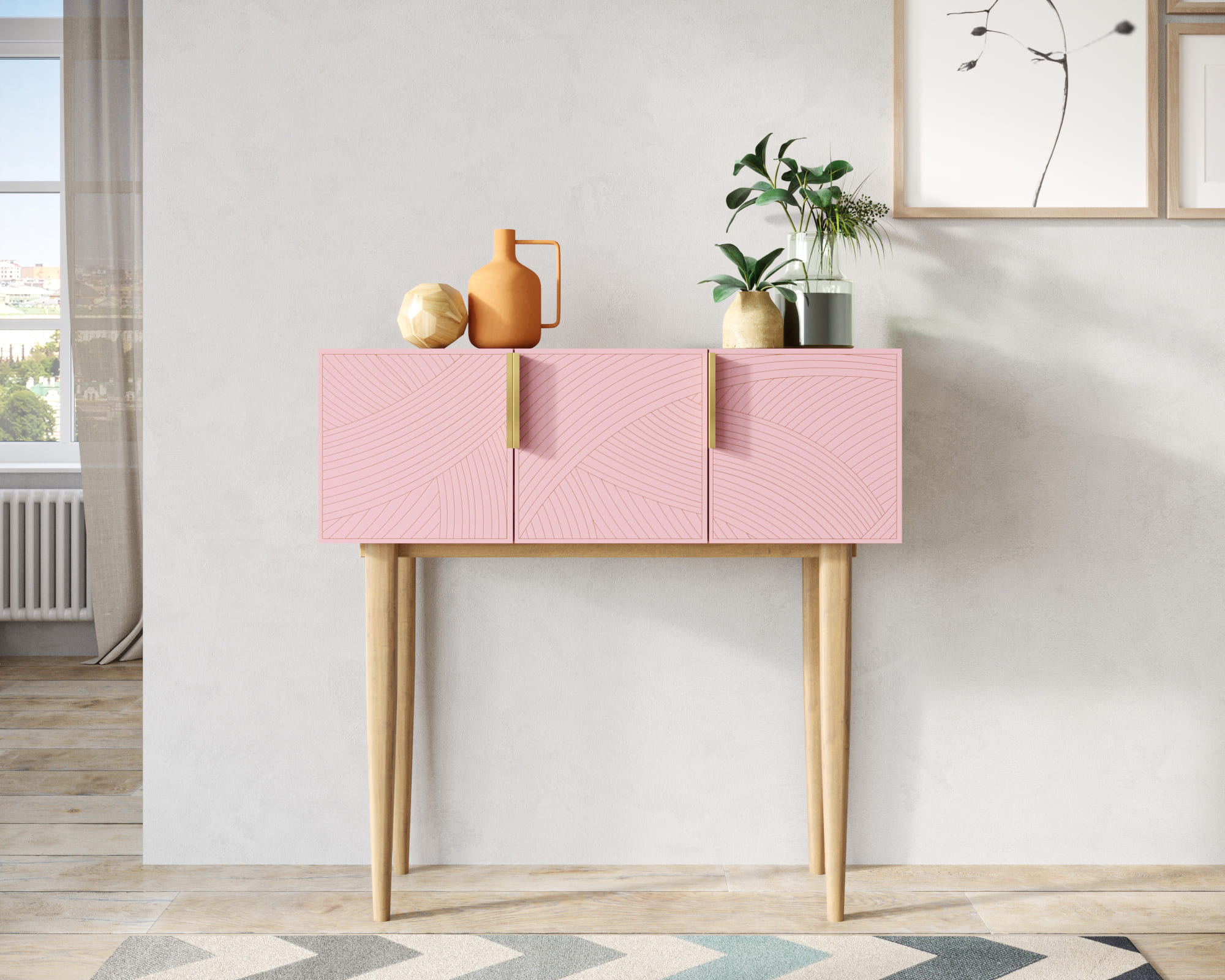 Консоль с тремя дверками "Line" LN15/GR1