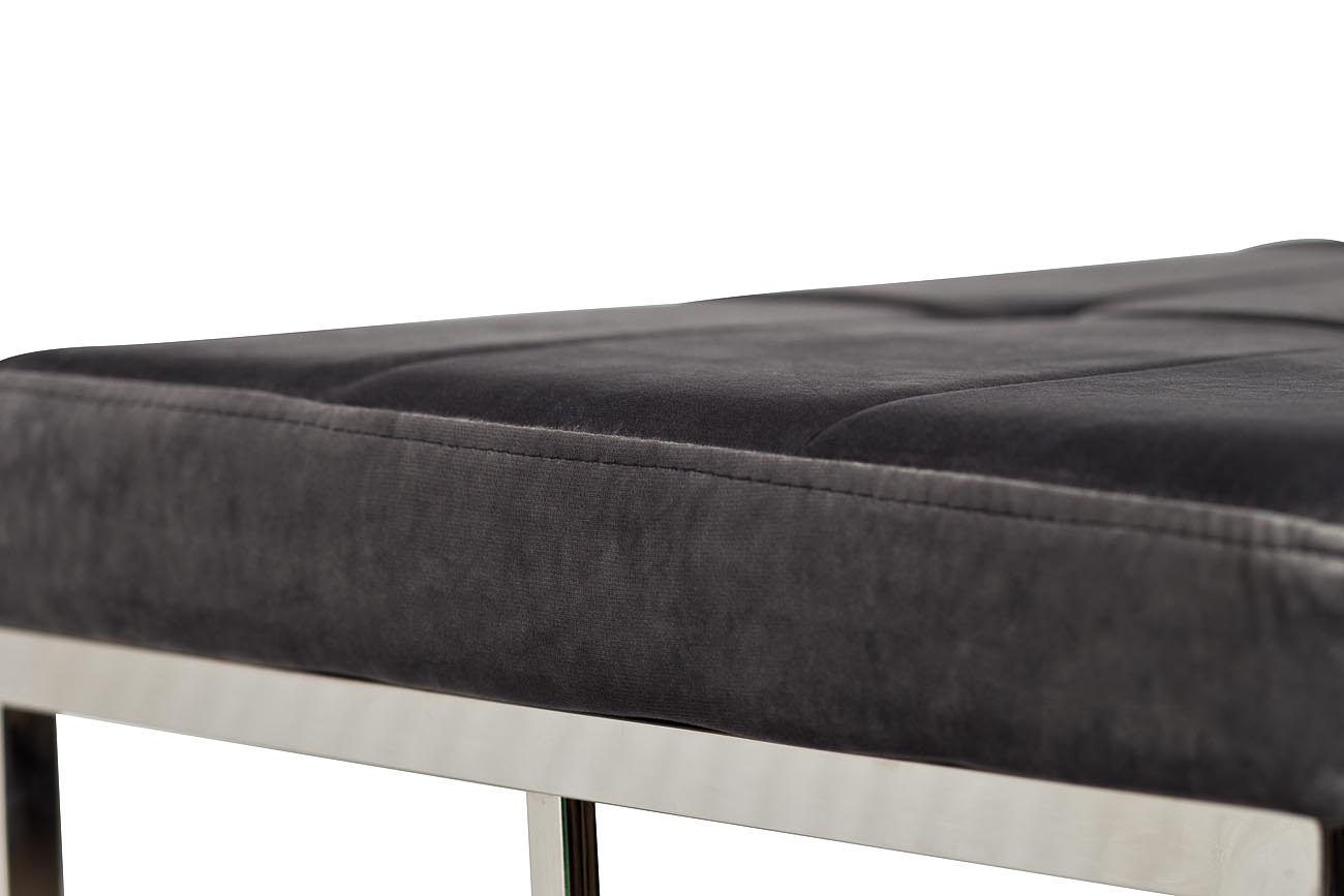 47ED-BEN005-GR Банкетка серый велюр/хром