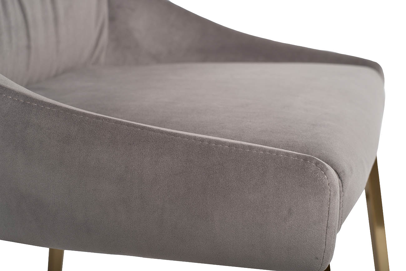 30C-1185 GRE Стул велюр серый на метал.основании