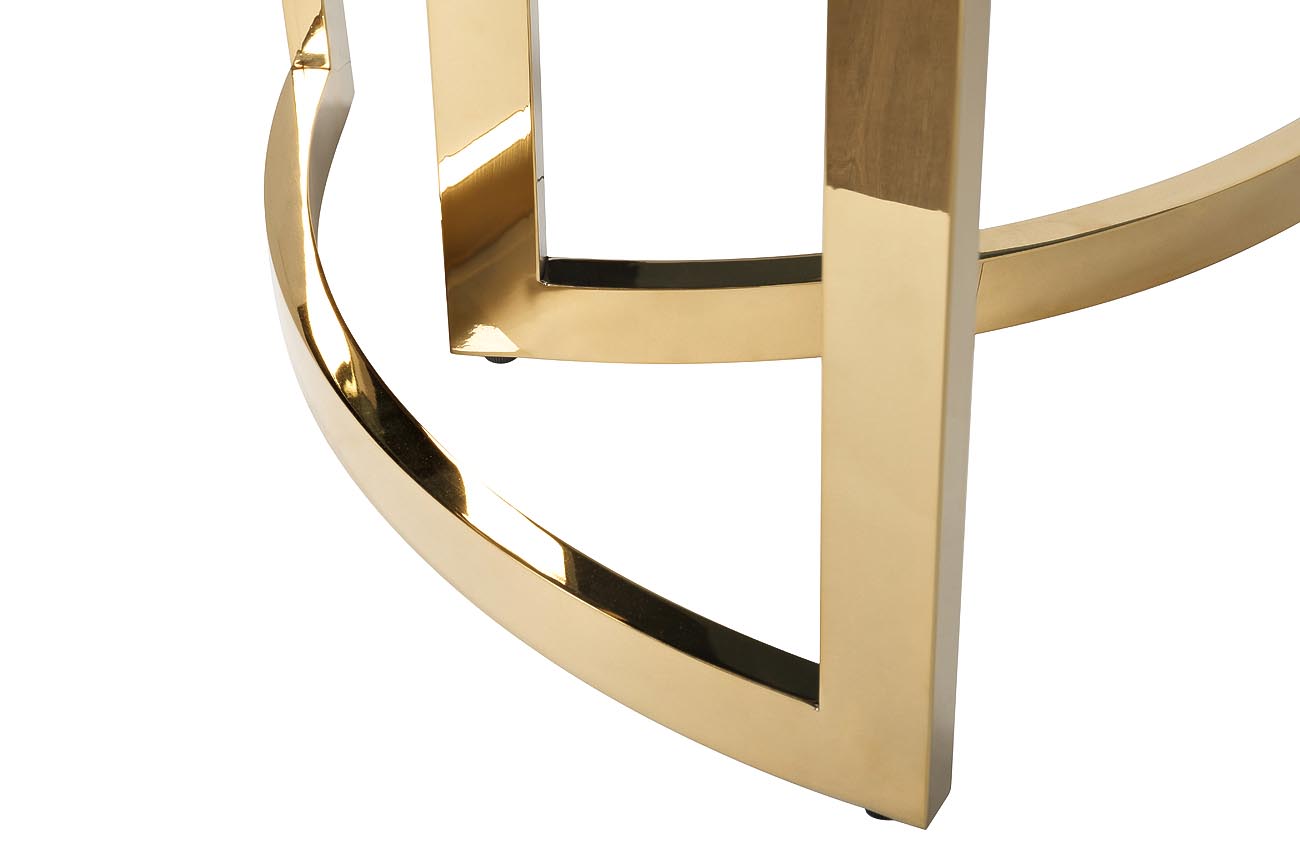 47ED-CT062GOLD Стол журнальный темн.стекло/золото