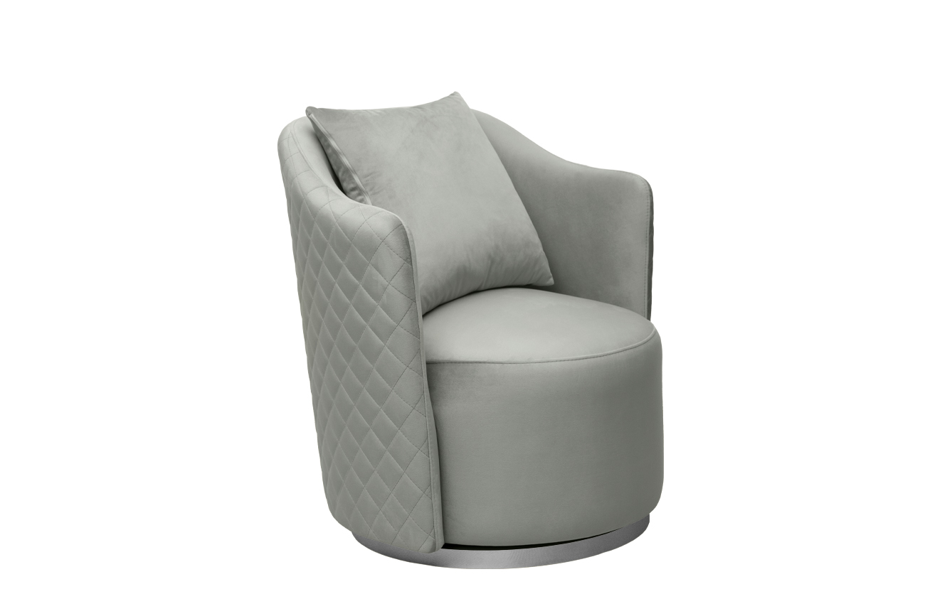 Кресло Verona вращающееся, велюр мятный Colt025-MINT/ хром