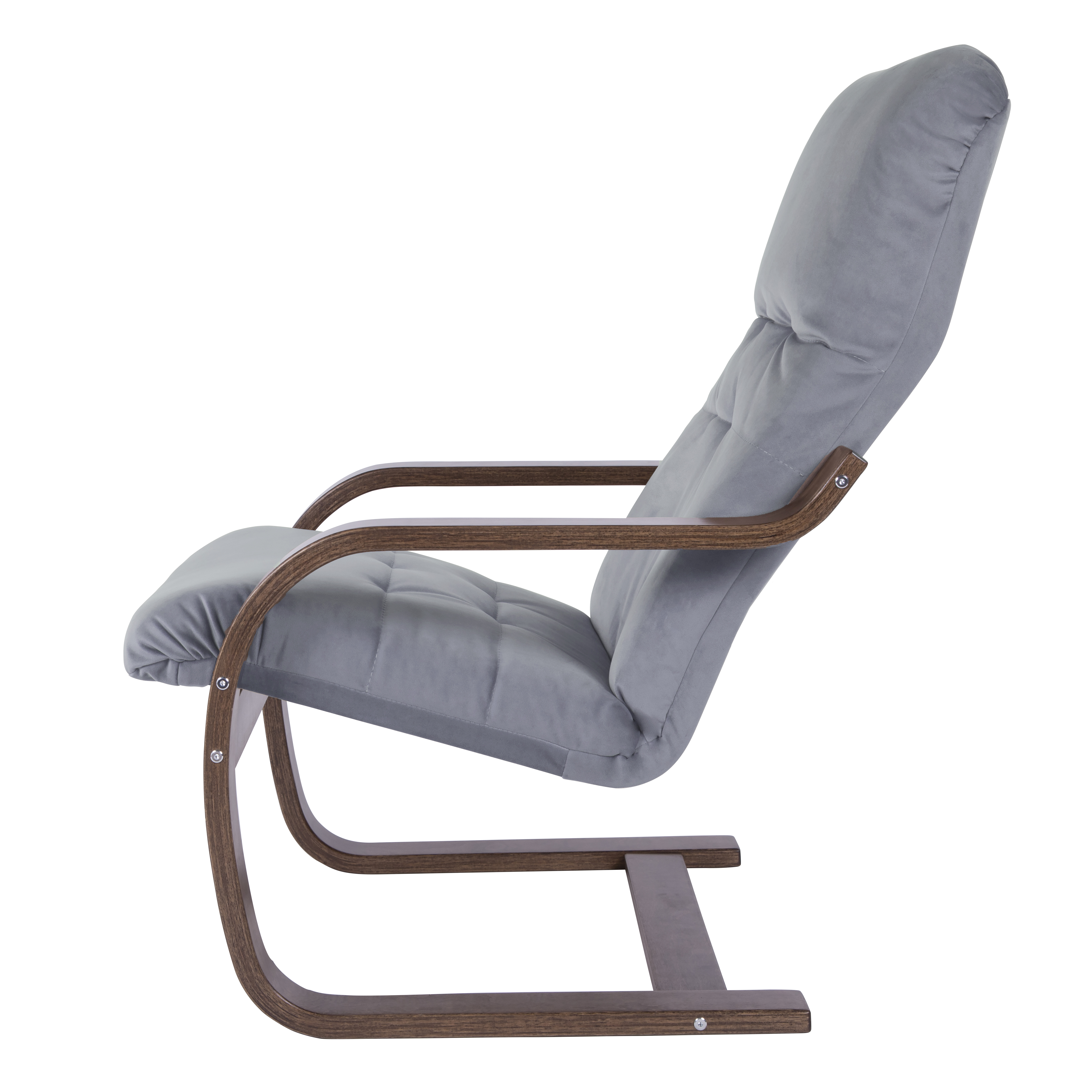 кресло Сайма Фреш 12 светло-серый каркас Орех