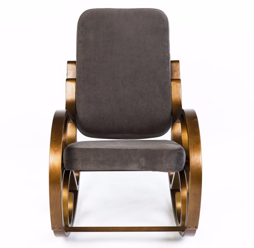 кресло-качалка Луиза Грей браун каркас Вишня