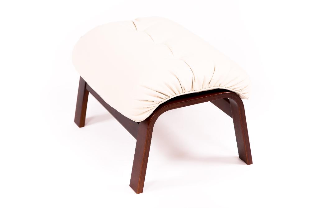 пуф Альбано Экокожа крем каркас Вишня