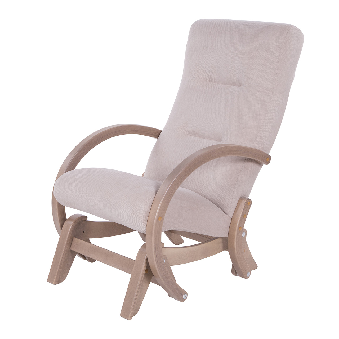 кресло-качалка глайдер Мэтисон Слоновая кость каркас Шимо