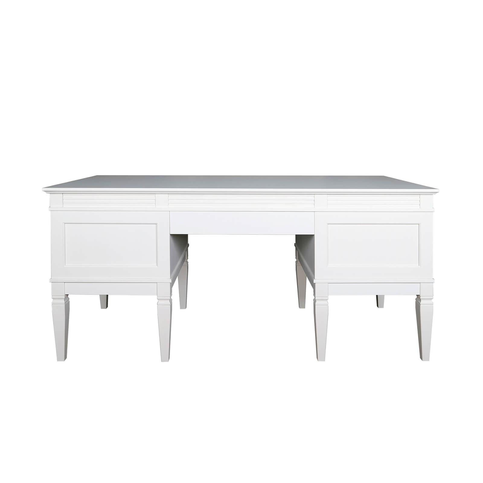 Стол письменный белый 4 ящика "Ольса" 204 (белый лак)
