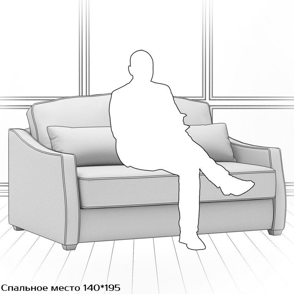 Диван Infante DIf-I-160-K03-KaB06-B05