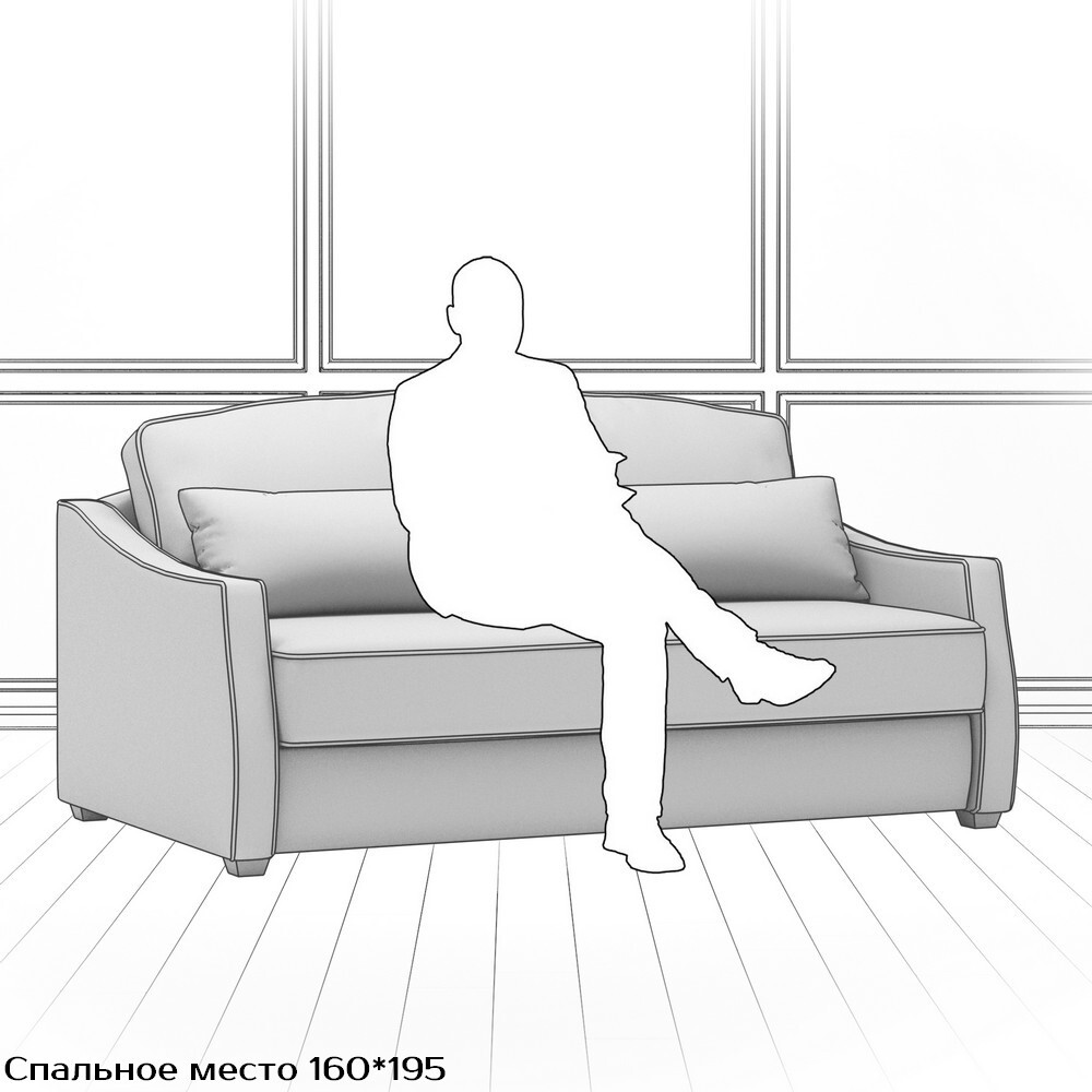 Диван Infante DIf-I-160-K03-KaB15-0366