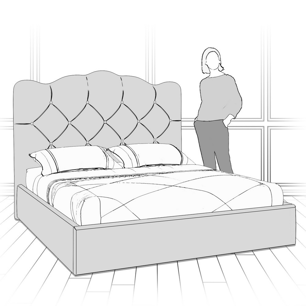 Кровать с подъемным механизмом K70-1600-B08