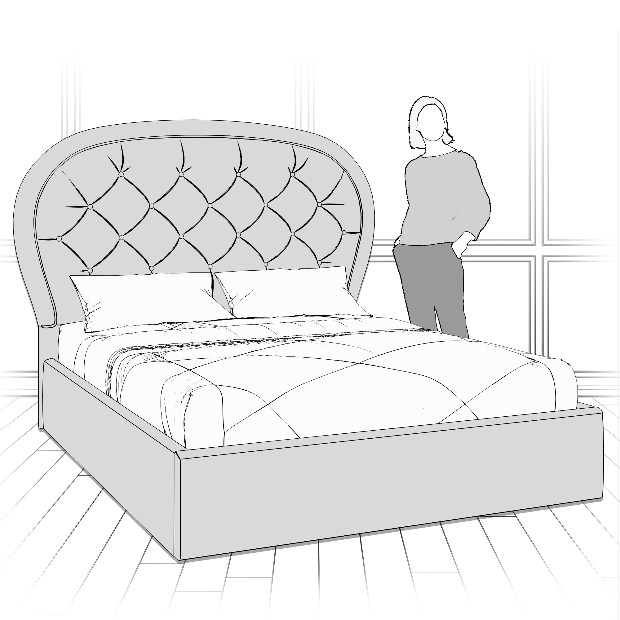 Кровать с подъемным механизмом K50-1200-B08