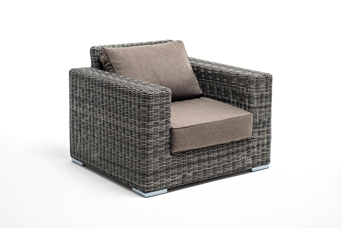 "Боналли" кресло из искусственного ротанга, цвет графит