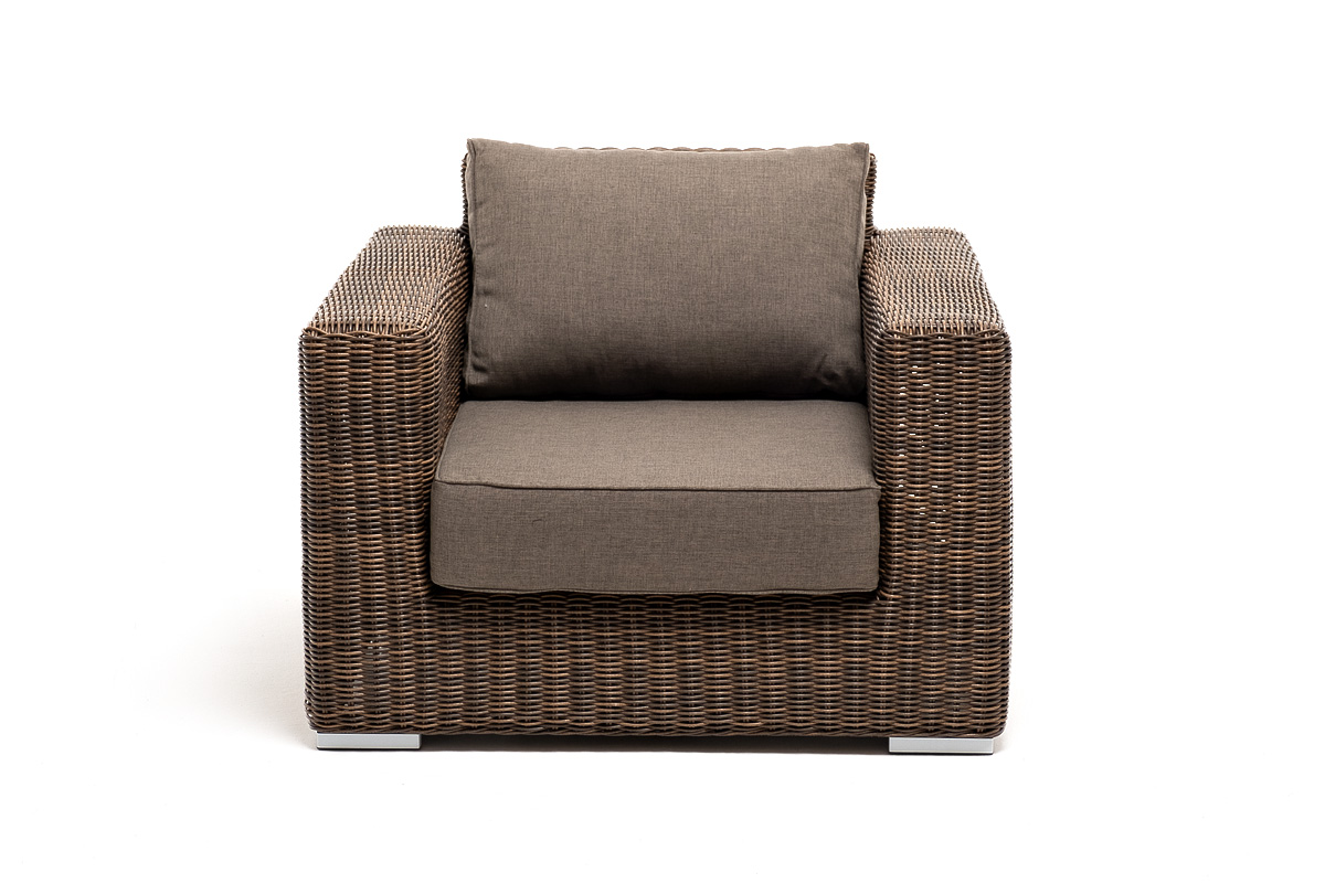 "Боналли" кресло из искусственного ротанга, цвет коричневый