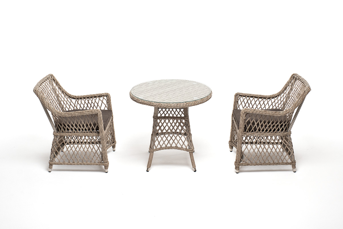 "Эспреззо–80 L" обеденная группа плетеная, цвет бежевый