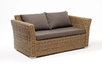 "Капуто" диван из искусственного ротанга (гиацинт) двухместный, цвет соломенный