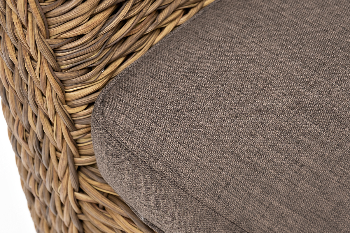 "Капуто" диван из искусственного ротанга (гиацинт) двухместный, цвет соломенный