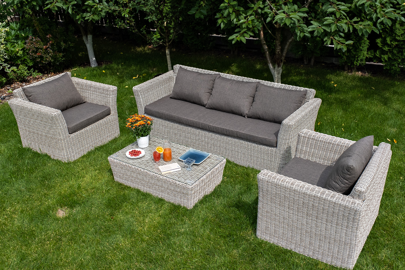 "Капуто" лаунж-зона из искусственного ротанга, цвет бежевый