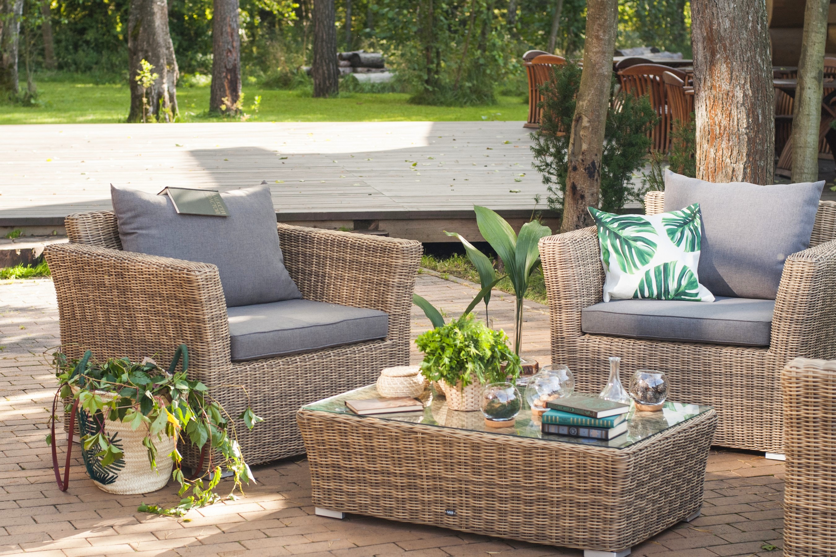 "Капуто" журнальный столик из искусственного ротанга, цвет соломенный