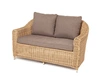 "Копаннини" диван из искусственного ротанга двухместный, цвет соломенный