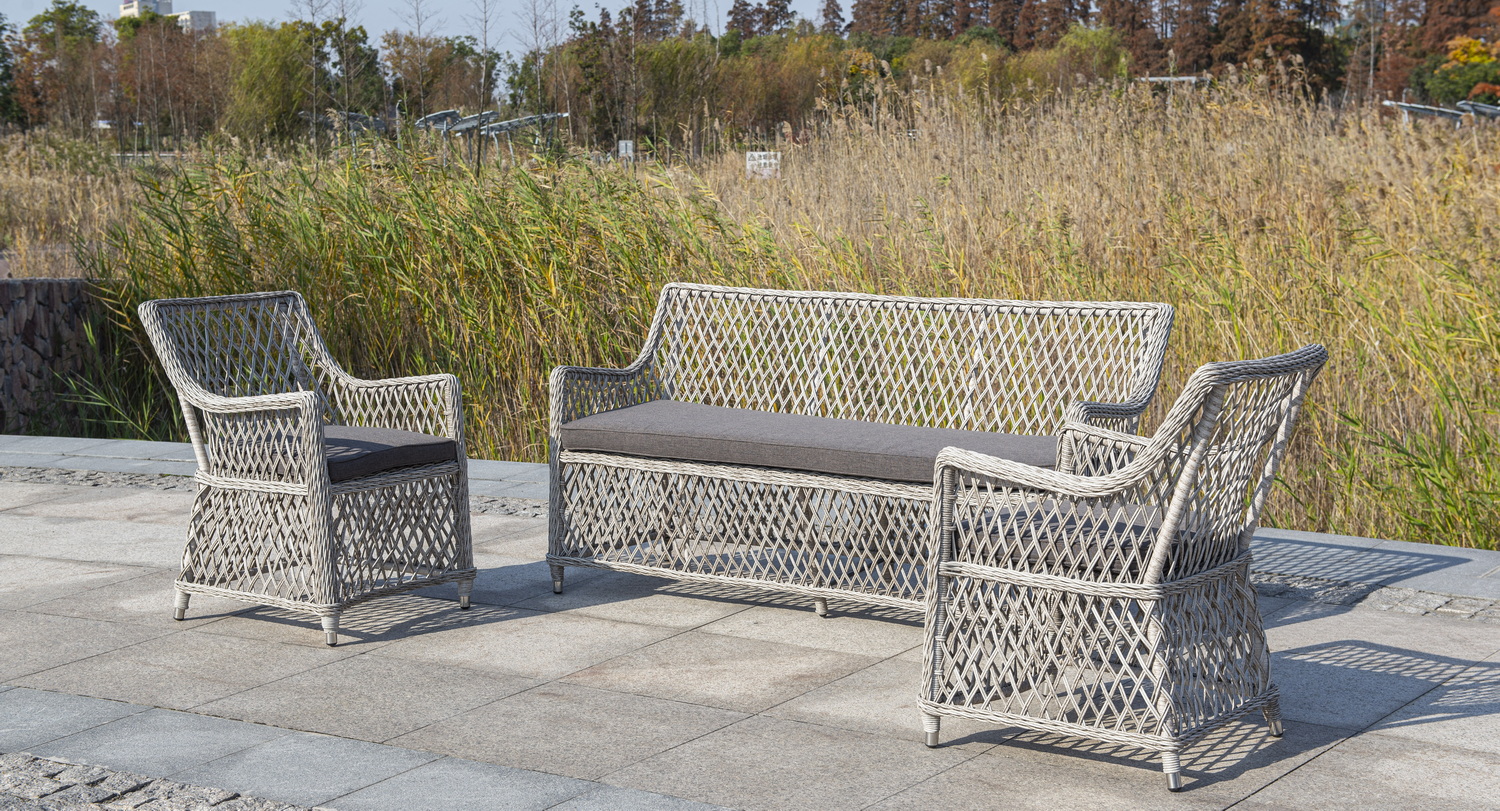 "Латтини" плетеное кресло из искусственного ротанга, цвет бежевый