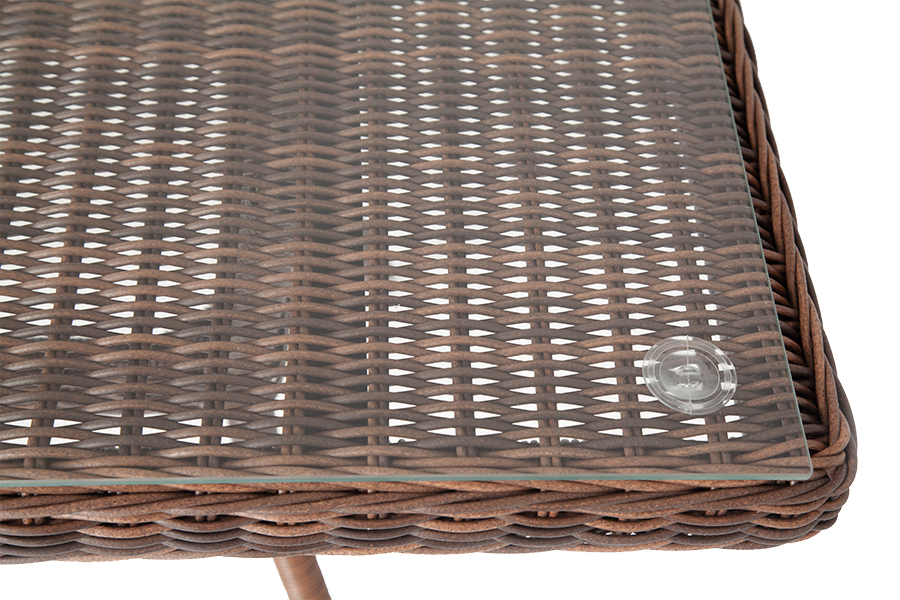 "Латтини" плетеный стол из искусственного ротанга 200х90см, цвет коричневый