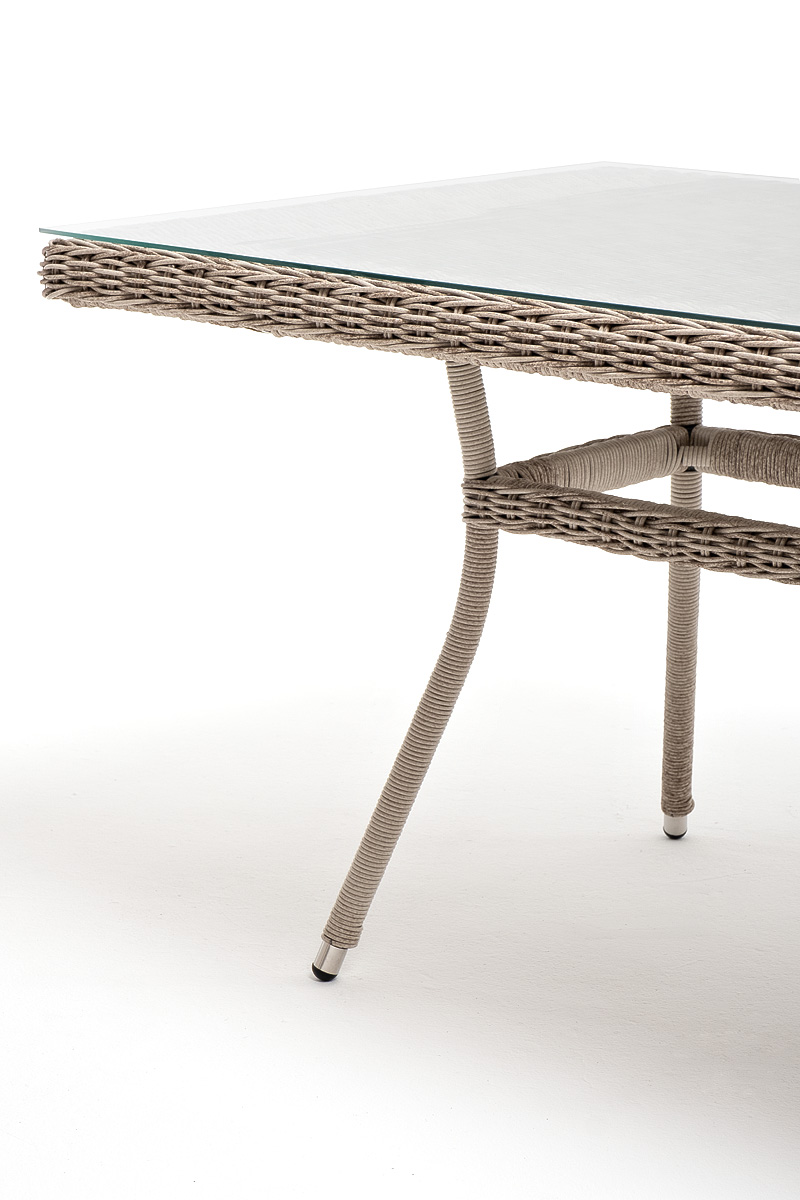 "Латтини" плетеный стол из искусственного ротанга 200х90см, цвет бежевый