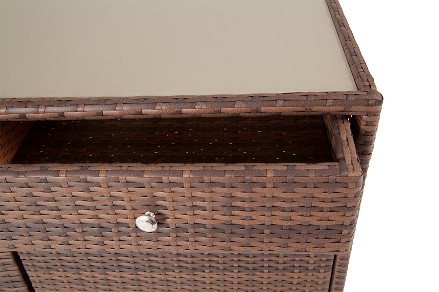 "Мальта" тумба плетеная из искусственного ротанга, цвет коричневый