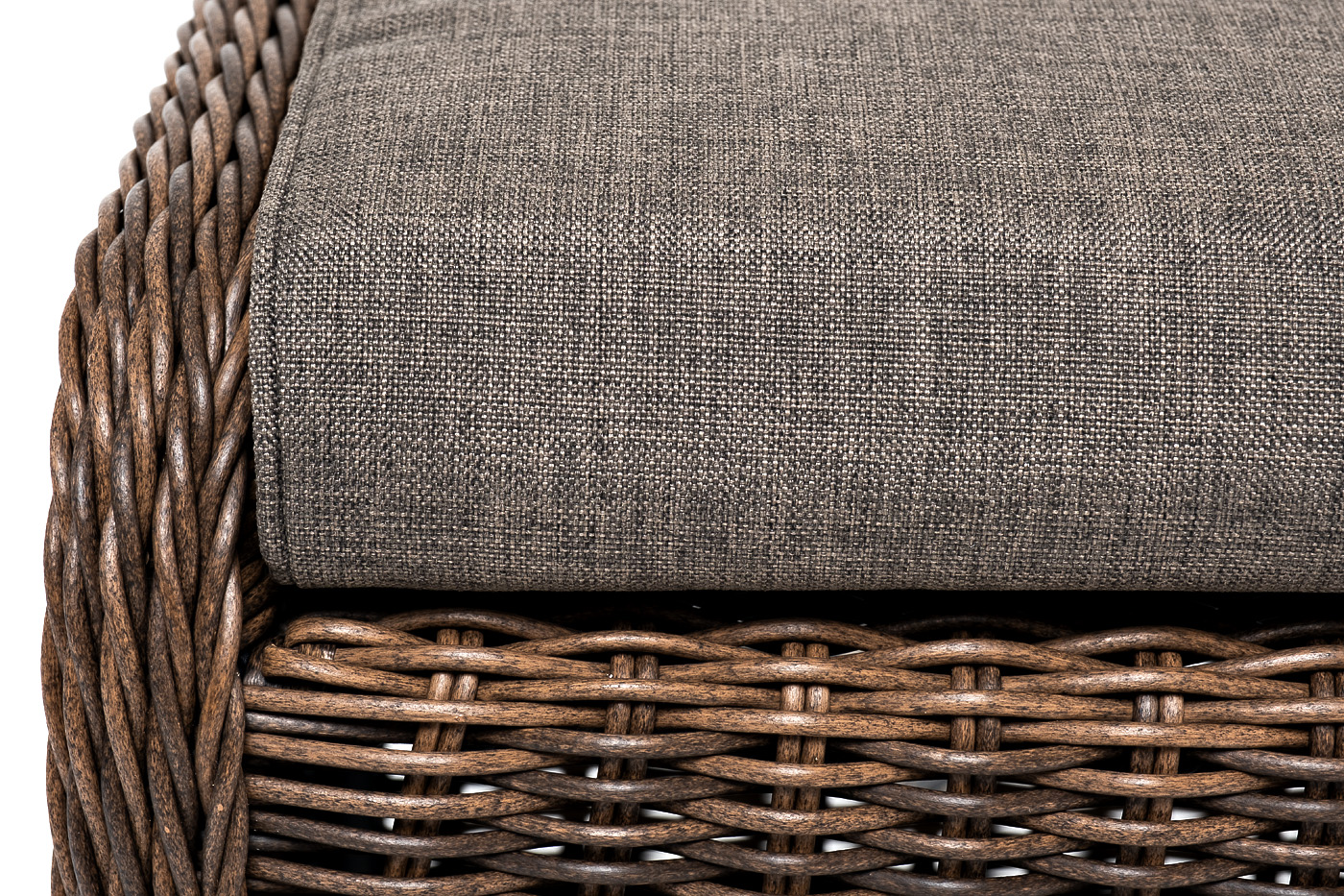 "Таррагона" пуф плетеный, цвет коричневый